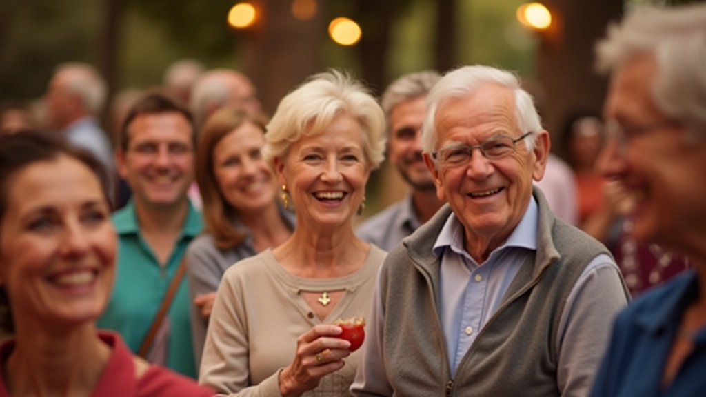 Diverse group of active seniors enjoying cultural event together
