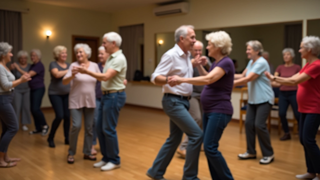 Salsa dance workshop with couples practicing